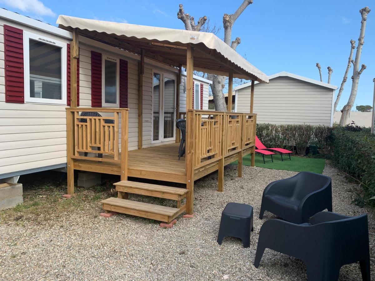 Mobilhome Vias Plage Dans Camping Eksteriør bilde