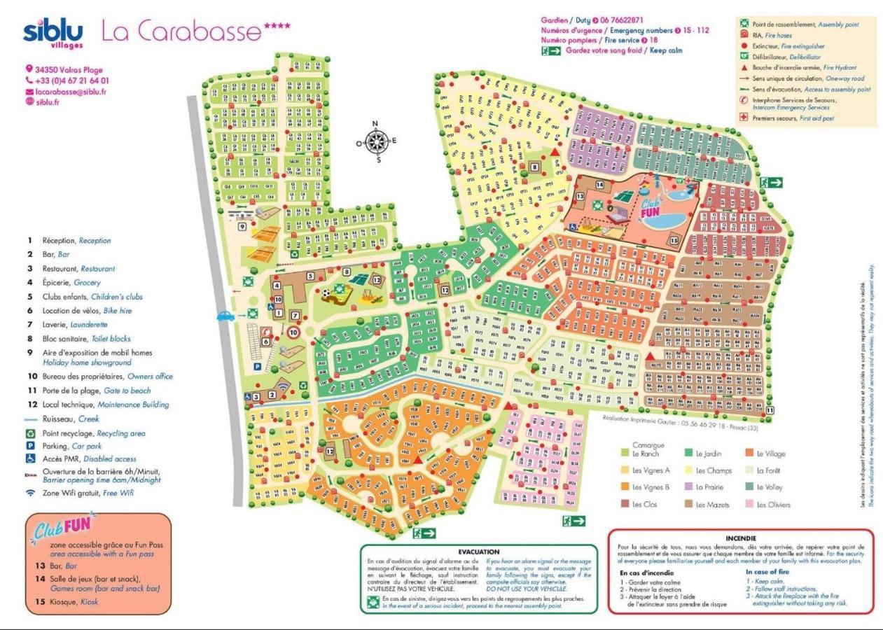 Mobilhome Vias Plage Dans Camping Eksteriør bilde