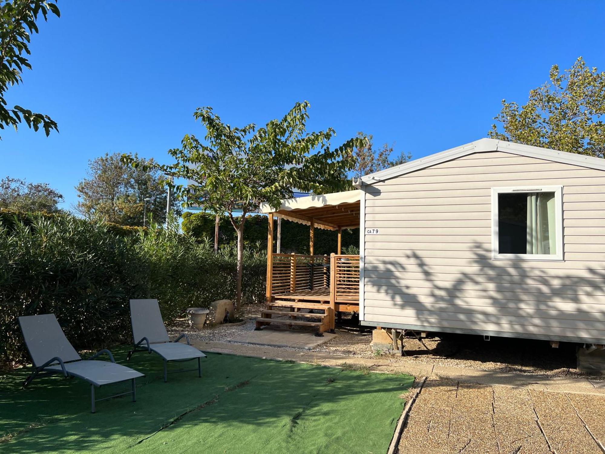 Mobilhome Vias Plage Dans Camping Eksteriør bilde
